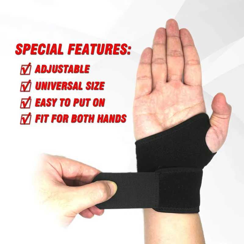 1Pc Gym Wrist Band Sports Wristband New Wrist Brace Wrist Support Splint Fractures Carpal Tunnel Wristbands for Fitness M251226