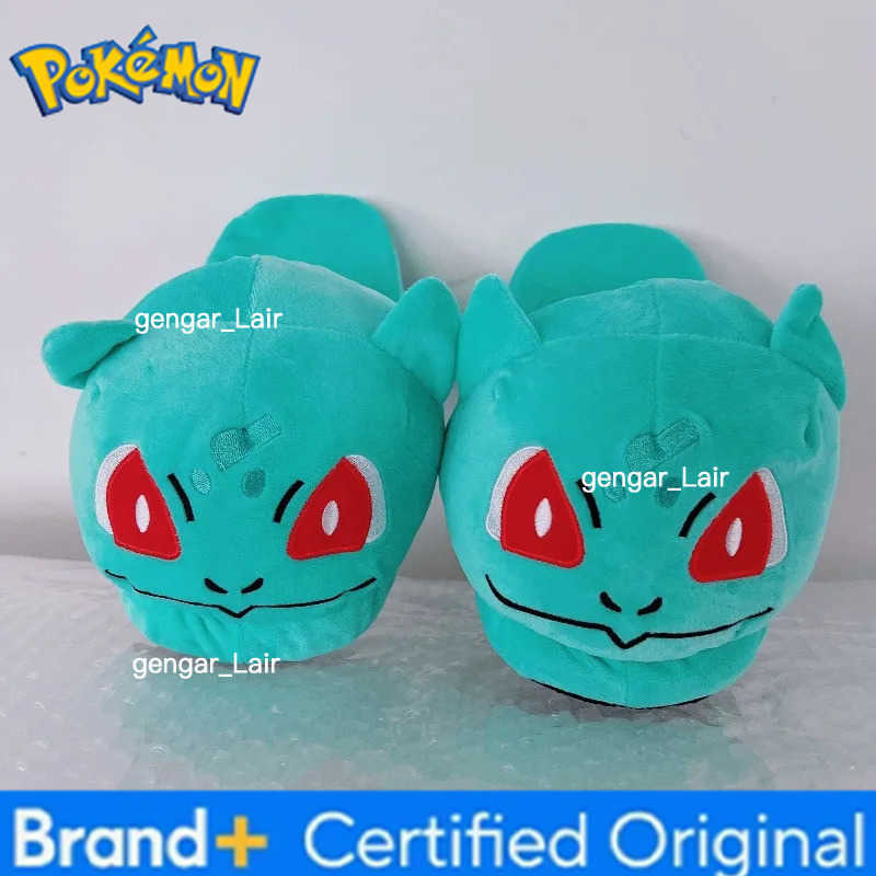 Pokemon Anime Pikachu Snorlax Eevee Plush Cotton Slippers Couple Indoor Soft Non-Slip Home Shoes Kawaii Slippers for Man Women W251226