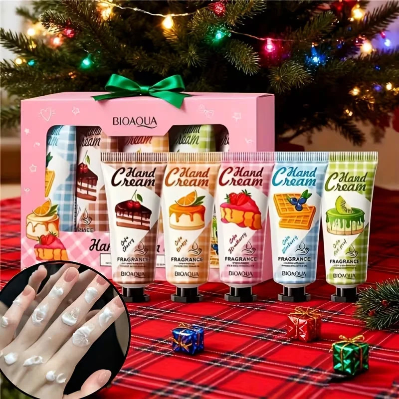 Christmas gift 5/box hand cream setFragrance hand creamcream texturehand cream travel packdurable moisturizer gift for women 251222