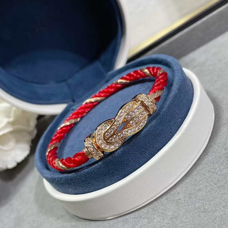 2025 new 8-shaped buckle rope luxury crystal brand fredd bracelet high-quality stainless steel jewelry for women Z260313