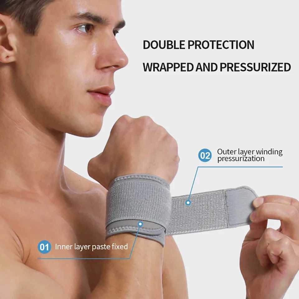 1Pcs Sport Wristband Wrist Brace Wrap Bandage Support Sprain Protection Wrist Tendon Sheath Brace Fitness Badminton Wrist Strap M251226
