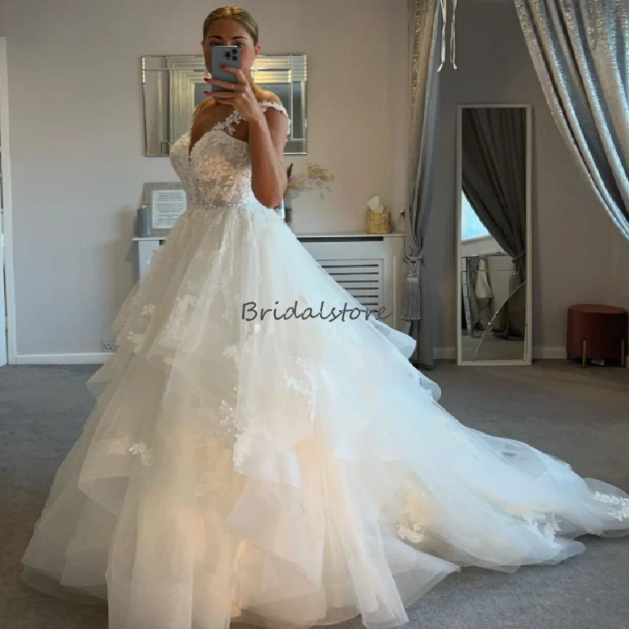 Elegant Bohemian Wedding Dress 2026 A Line Tulle Lace Boho Bride Dress Celtic Dreamlike Country Beach Bridal Gowns Civil Glam Vestio De Novias Robe De