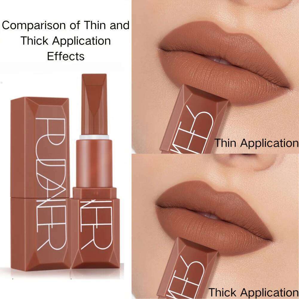 Velvet Matte Lipstick, Waterproof Non-Stick Long Lasting Color, Smooth Lip Makeup, Great Gift for Her 25H1226