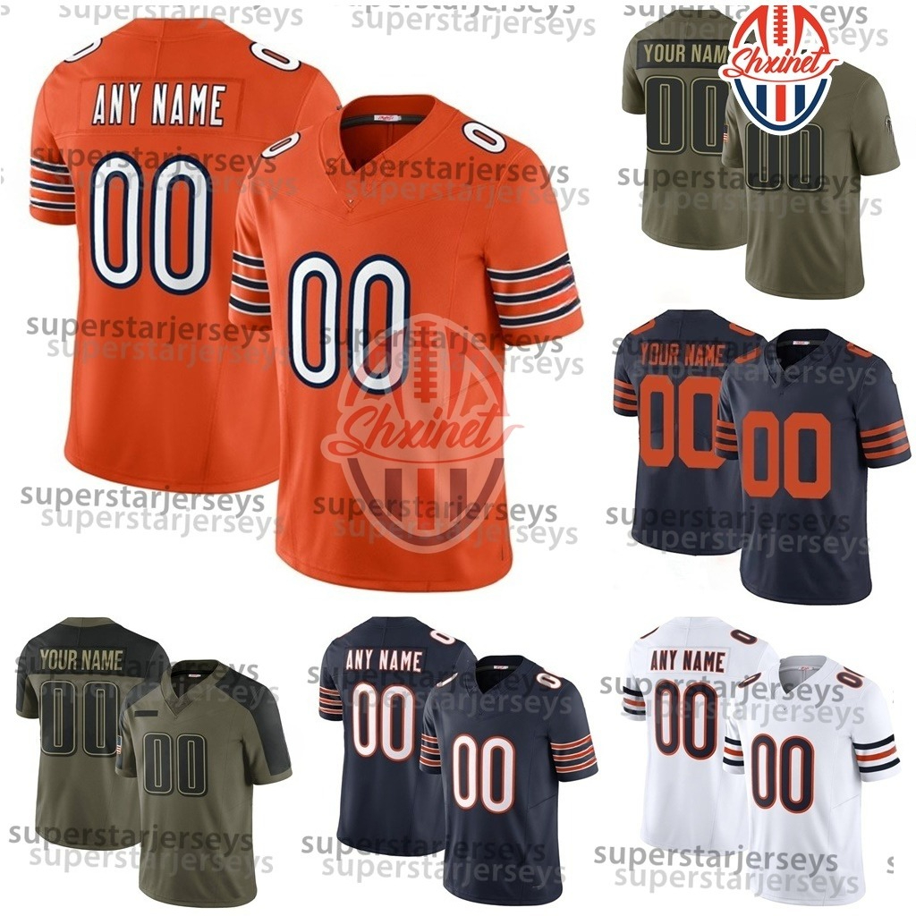 18 Caleb Williams 2025 Salute Football Jerseys Payton Urlacher Loveland Odunze Moore Bagent Singletary Kmet Hester McMichael Ditka McMahon Monangai