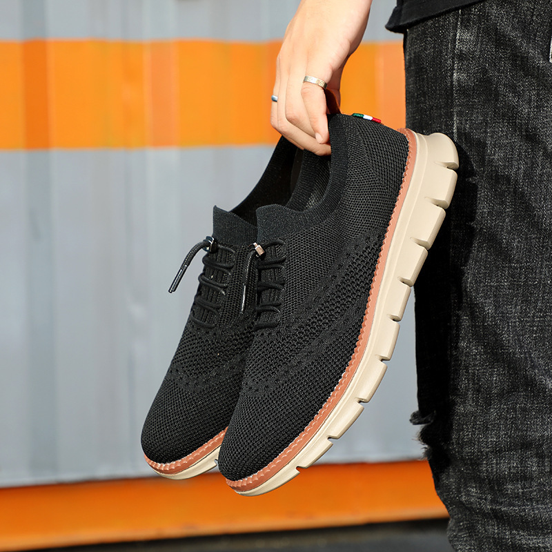 Mens casual shoes breathable and comfortable mens outdoor sports shoes fashionable block mens shoes 240827