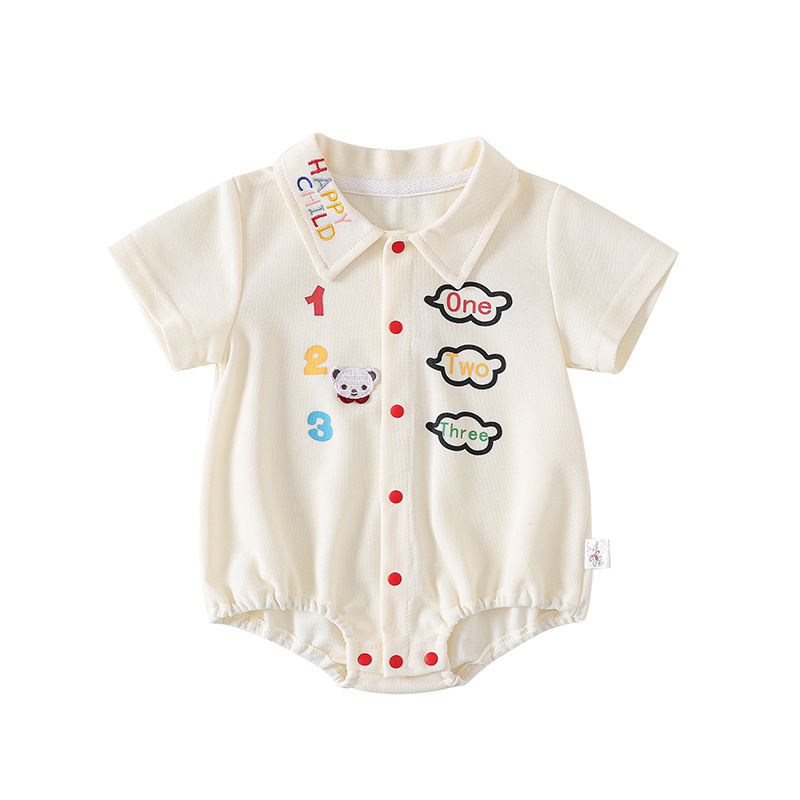 Baby clothes, summer clothes, short sleeved Rompers, cute and super cute children's outdoor climbing clothes