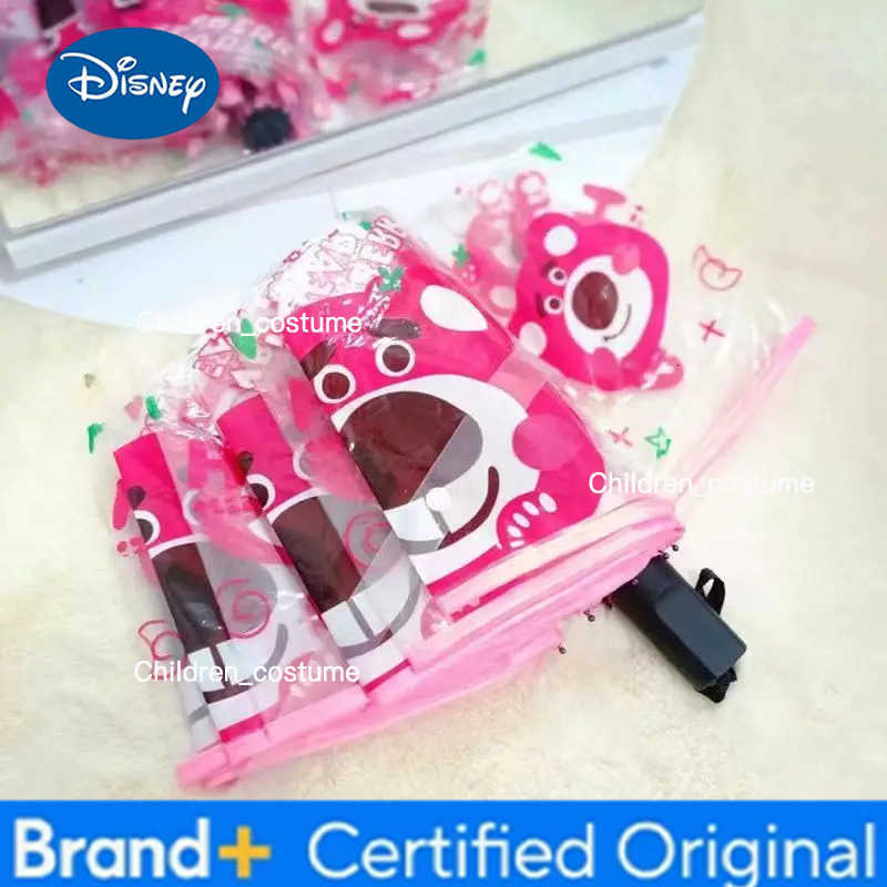 Disney Lotso Creative Simple Cartoon Fully Automatic Umbrella Gift Sweet Cute Anime Character Kawaii Folding Umbrella Wholesale H251226