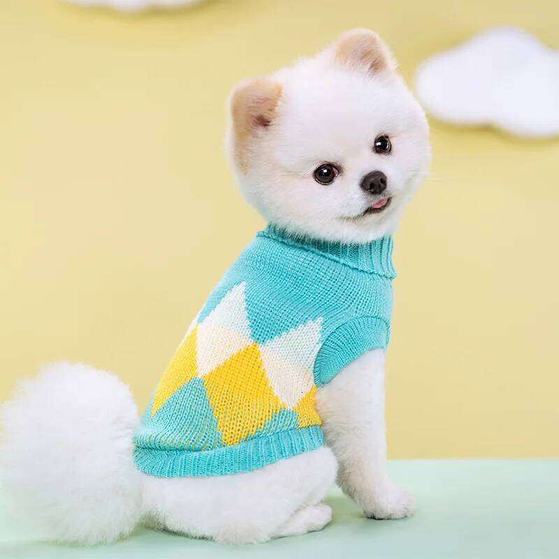 Autumn Winter Colorful Cat Dog Sweater Coat For Small Medium Kitten Pullover Puppy Knitwear Warm Pet Dogs Clothes 25T1226