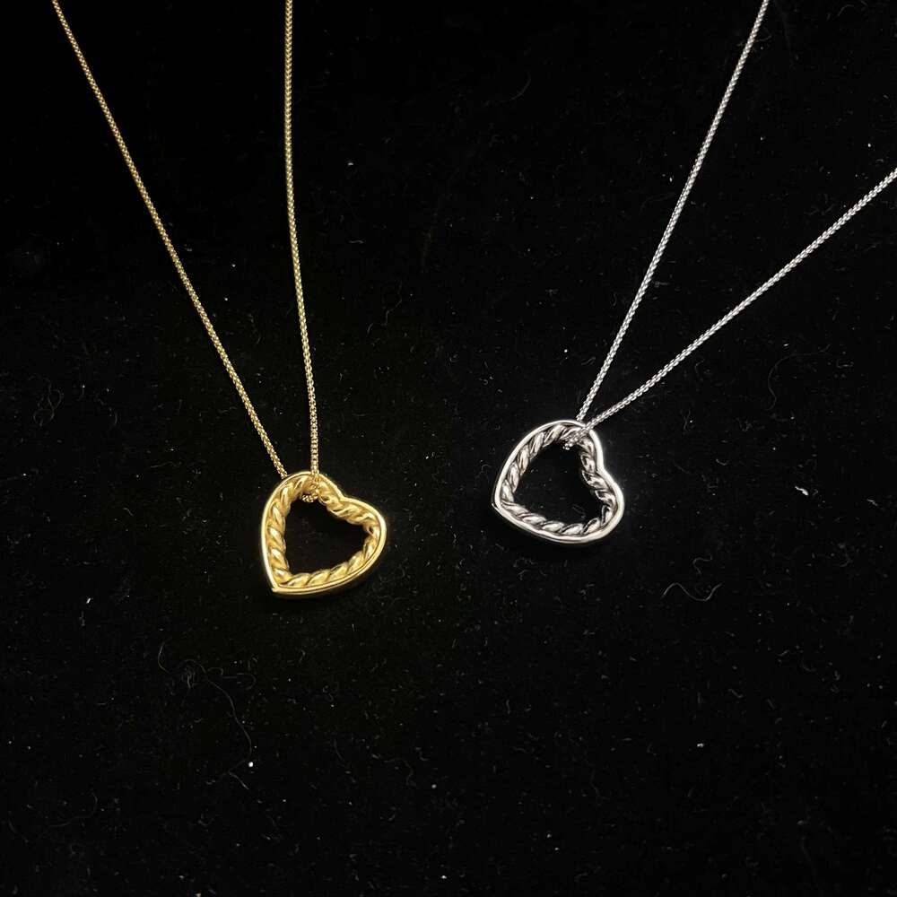 S925 Sterling Silver 2025 New Heart Necklace, Unisex, Fashionable, Trendy, Retro, Classic, Luxurious Jewelry Party Gift 25N1226