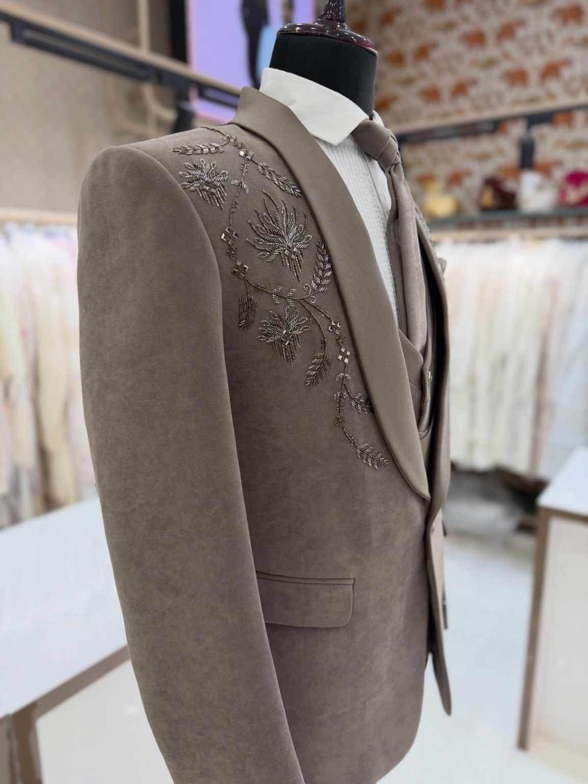 Modern Men Suits 1 Piece Jacket Applique Daily Streetwear Formal Occasion Wedding Banquet Customized trajes para hombre