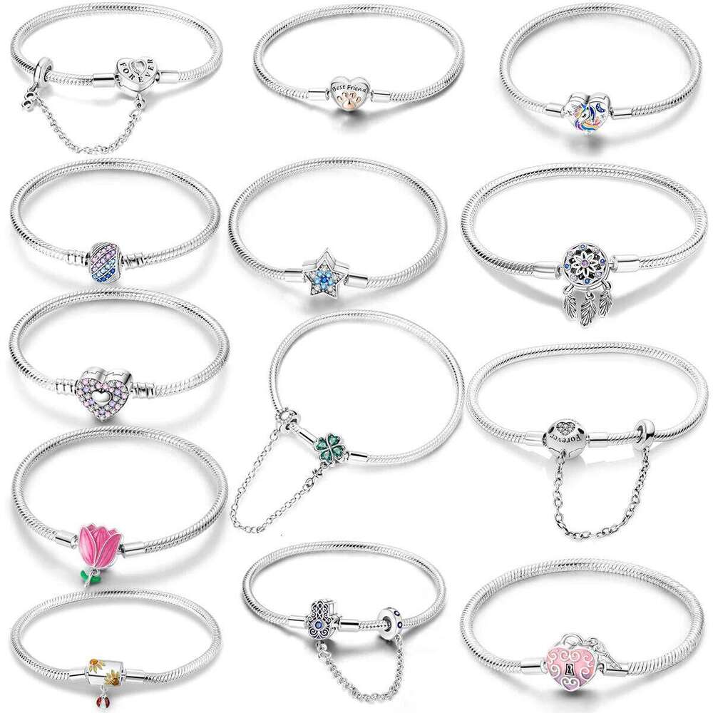 Original Heart Shell Butterfly Footprint 925 Sterling Silver Fit Brand Me Charm Beads Fashion Women Bracelet Jewelry 25T1226