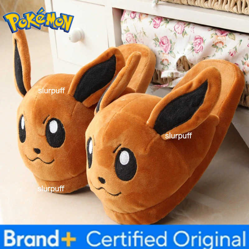 Pokemon Anime Cotton Warm Slipper Pikachu Gengar Snorlax Autumn Winter Indoor Shoes Stuffed Dolls Women Plush Home Slippers W251226