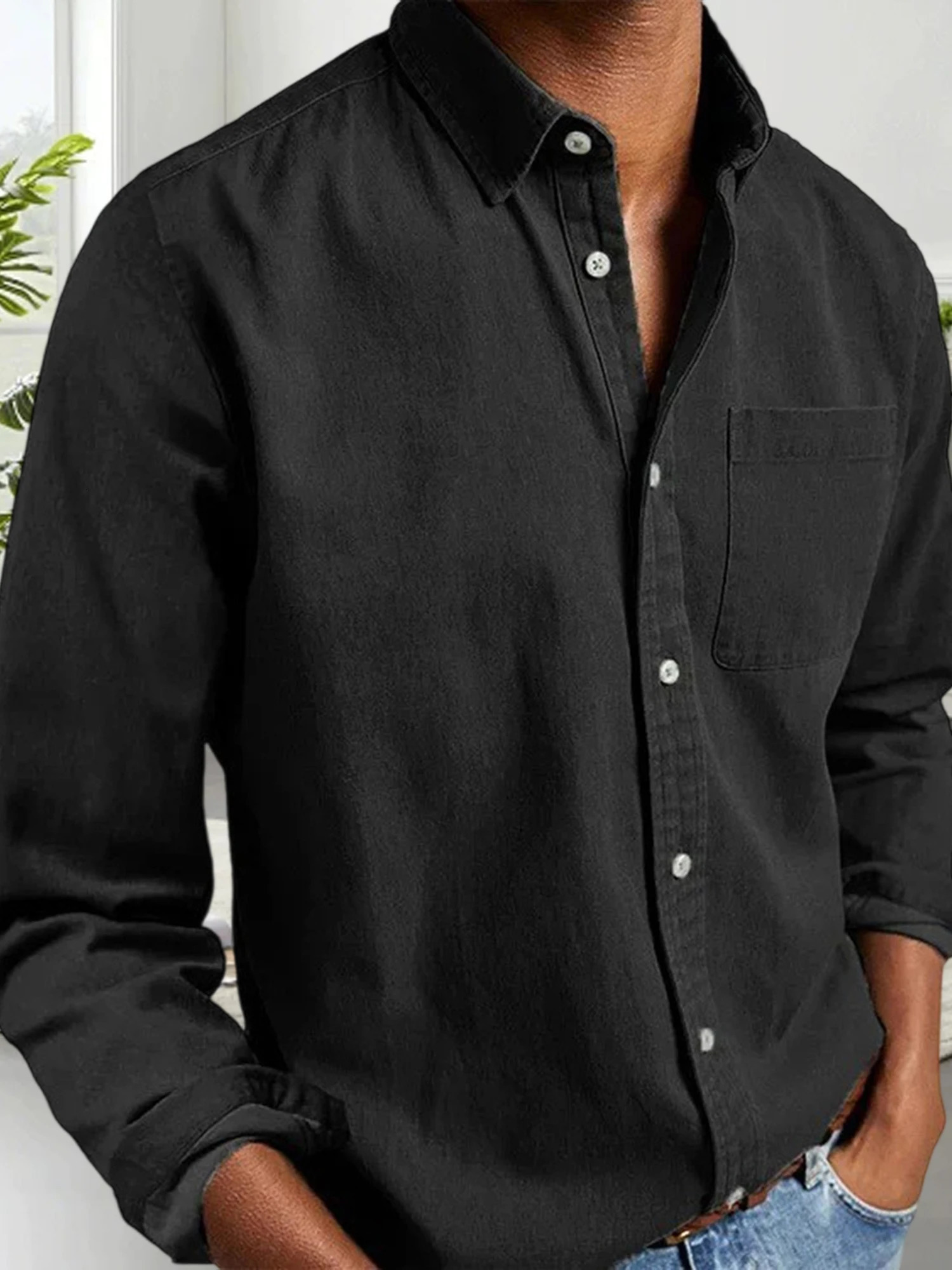 Men s Long Sleeve Plaid Button Down Shirt Casual Fit Flannel Checkered Shirts for Fall Streetwear Fashion 251222