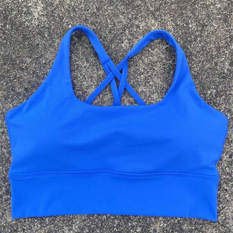 Cross Straps Sports Bra Gym Crop Top Yoga Vest Women High Impact Fitness Bralette Push Up Running Underwear With Chest Pad 25T1226