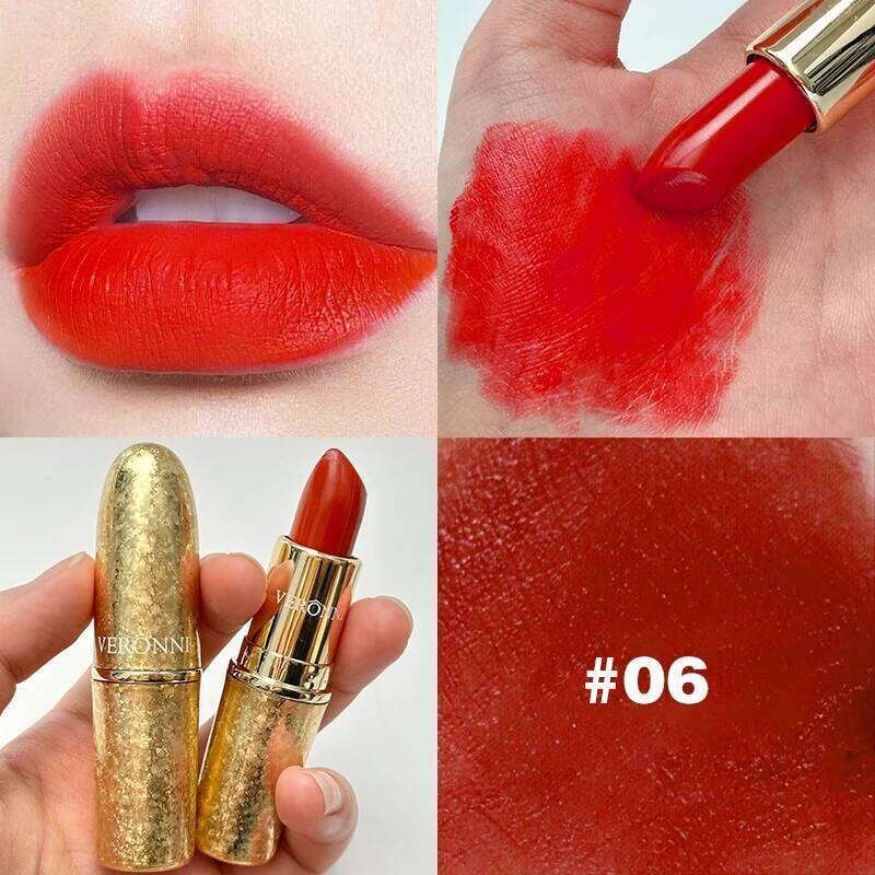 17 colors gold tube moisturizing velvet matte bullet lipstick 25H1226