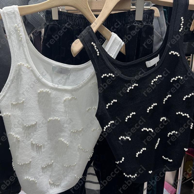 Summer New T-shirt Fashion Logo Knitted Strap Tank Top Luxury Womens Short vest Slimming Clothes designer tops casual ladies Camisole tshirt CSD2407176-8