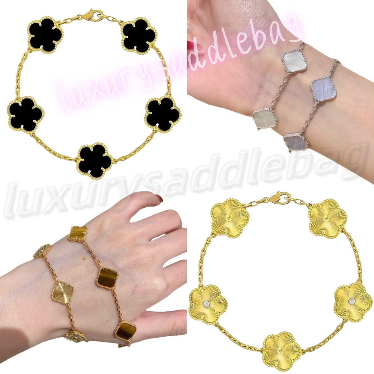 fast delivery clover bracelet designer bracelet women bangle bracelet USA warehouse flower bracelet 15mm luck bracelet good luck bangle bracelets bracelet luxe