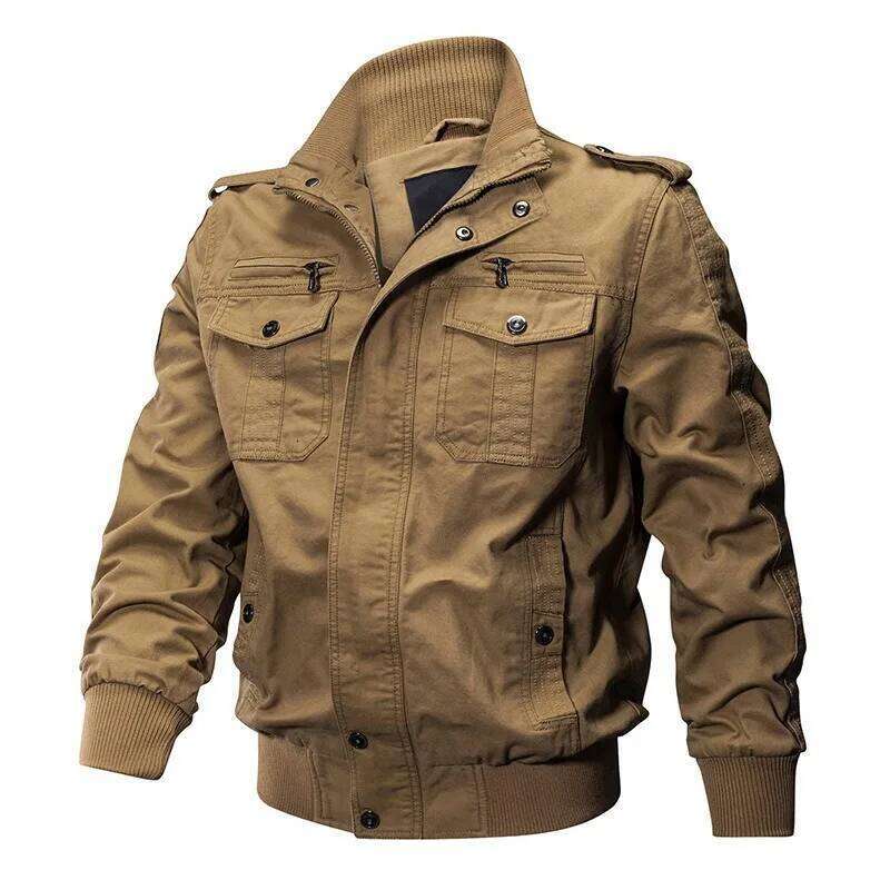 Workwear Tough Guy Pilot Spring And Autumn Coat Men's Jacket World War II Military Fan Tactical Multi-Pocket Top