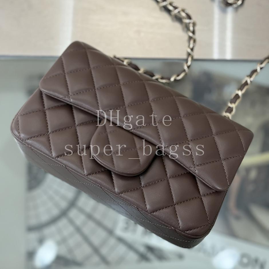 Mini crossbody bag 20CM Mirror quality Shoulder Bag Luxury designer bag flap chain bag lambskin genuine leather handbag with box 24C02B2