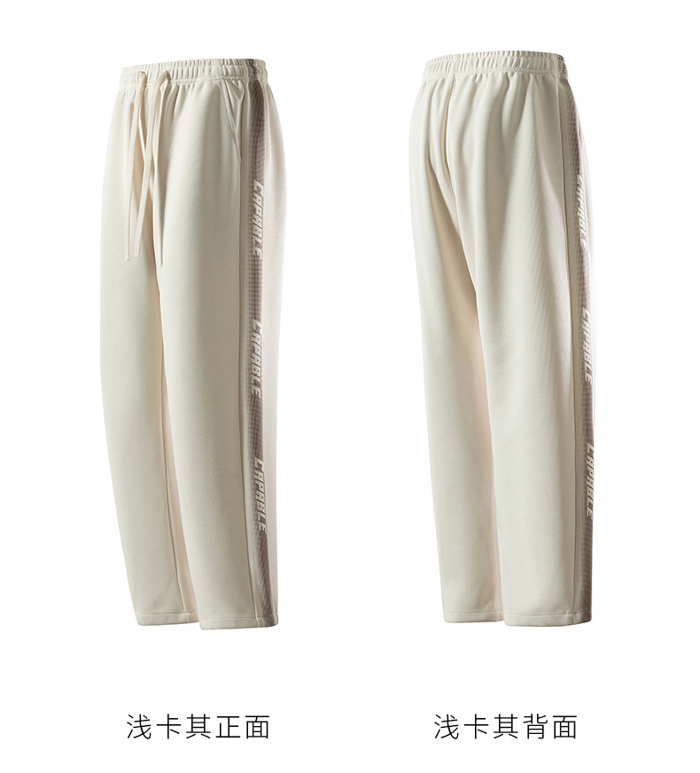 2026 New Arrival Men's Trendy American Straight-Leg Striped Casual Pants, Loose-Fit & Versatile Wide-Leg Sweatpants for Spring & Fall