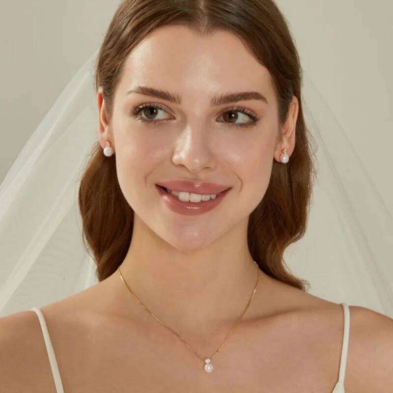 Dainashi Natural Freshwater Stud for Women Dainty Crystal Pearl Earrings Jewelry Gift 2025 New Arrivals 25H1226