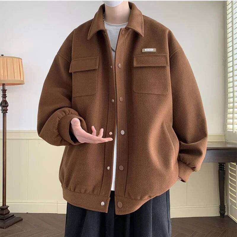 American Retro Autumn Winter Men's New Trendy Loose Large Size Versatile Casual Workwear Couple Jacket