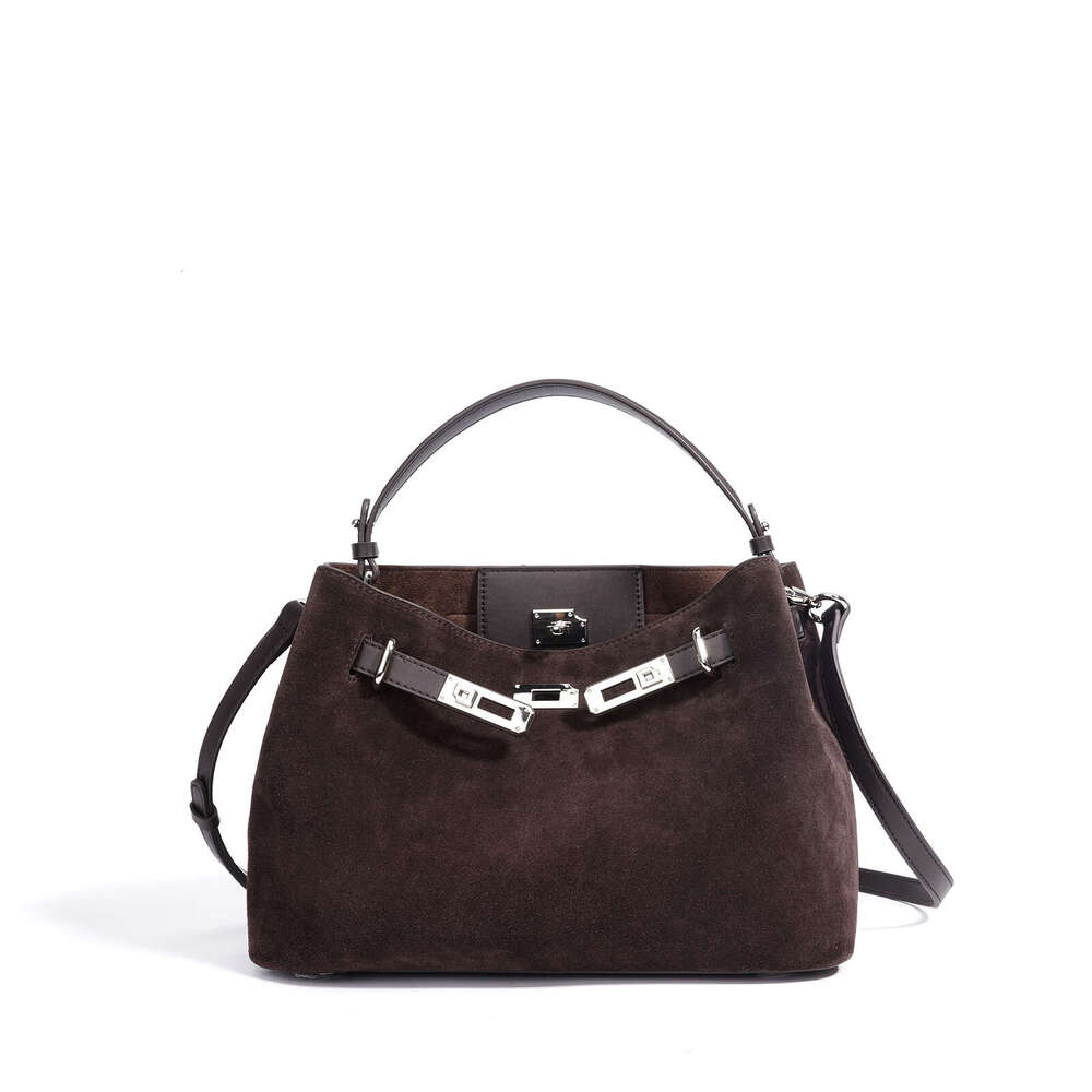 Luxury Shoulder Bags Totes Hobo Genuine Leather Large Capacity Commuter Handbag New Versatile Top Layer Suede Women S Designer Niche Crossbody Bag