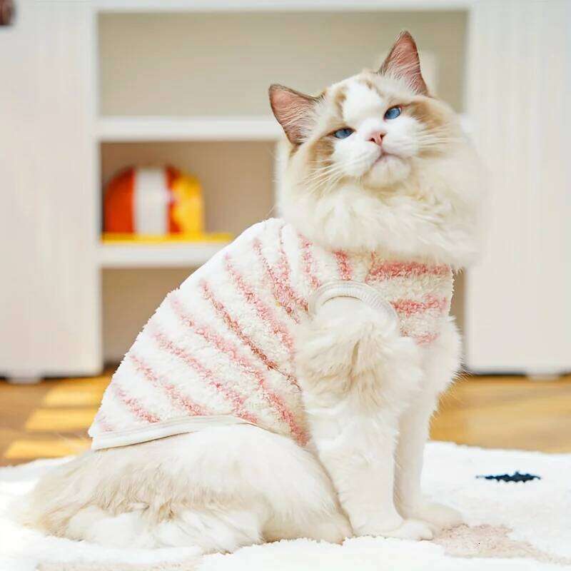 Dog Winter with Cute Rabbit and Poodle Pattern - A Warm Hooded Sweater Jacket Suitable for Ultra Small Dogs 25T1226