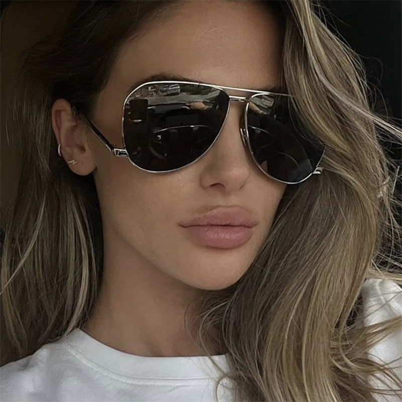 Tlofedi Sunglasses For Women Men Designer Sunglasses Polarized UV400 Round Sunglasses Fashion Classic Luxury Glasses Goggle Pilot Alloy Frame Eyewear 