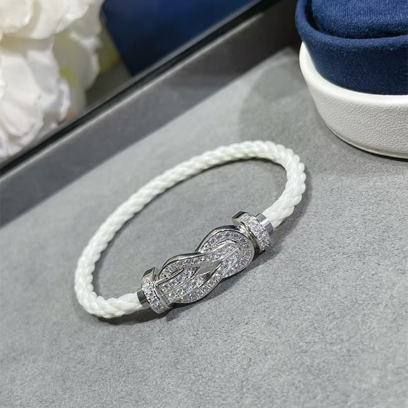 2025 new 8-shaped buckle rope luxury crystal brand fredd bracelet high-quality stainless steel jewelry for women Z260313