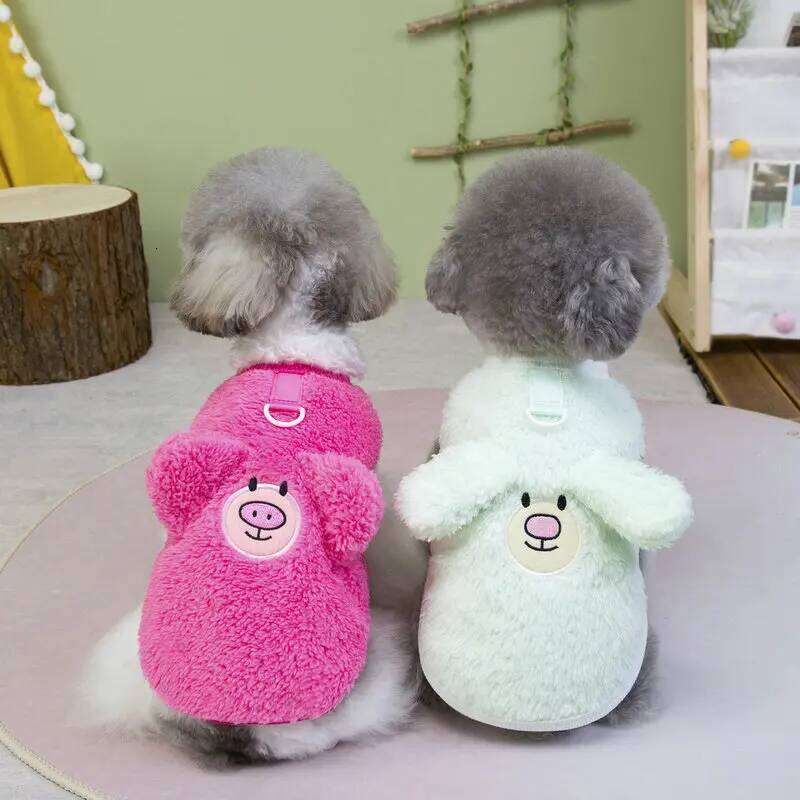 Soft Fleece Dog Sweater Cute Cartoon Animals Pattern Pullover Jumper Warm Autumn Winter Clothes for Small Dogs Chihuahua 25T1226