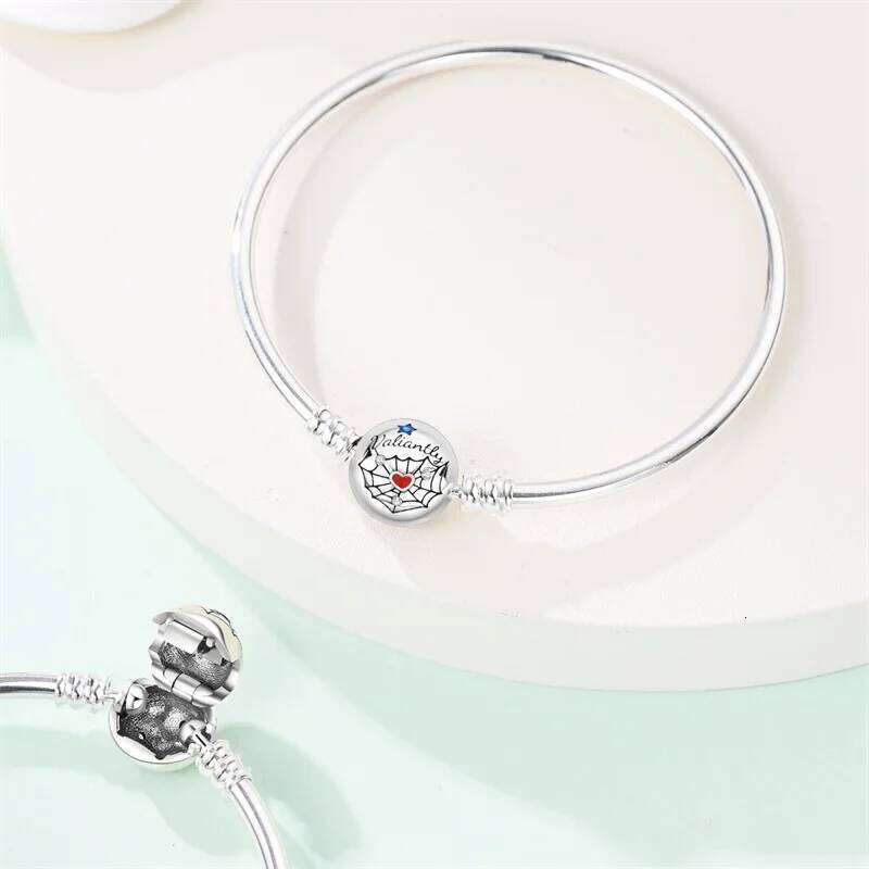 Original 17-20CM Silver 925 Star Moon Starry Trajectory Heart-Shaped Zircon Bracelets Fit DIY Charms Birthday Jewelry 25T1226