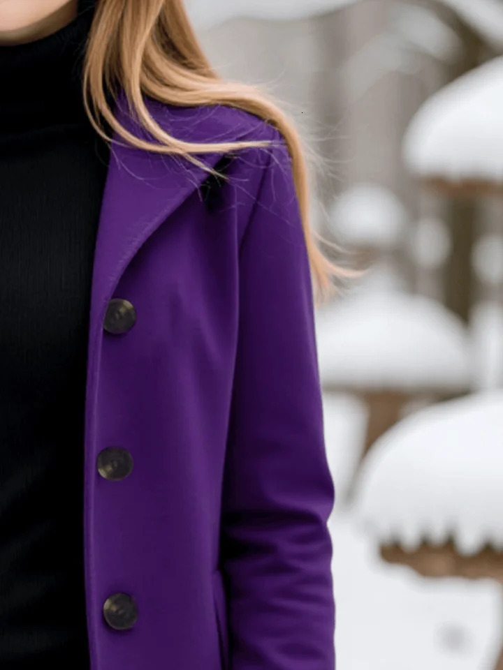 Office Casual Coat Trench Womens Wear Thickened Elegant Single-Breasted Jacket Autumn Winter Commute Daily Wear Overcoat Trench 251222