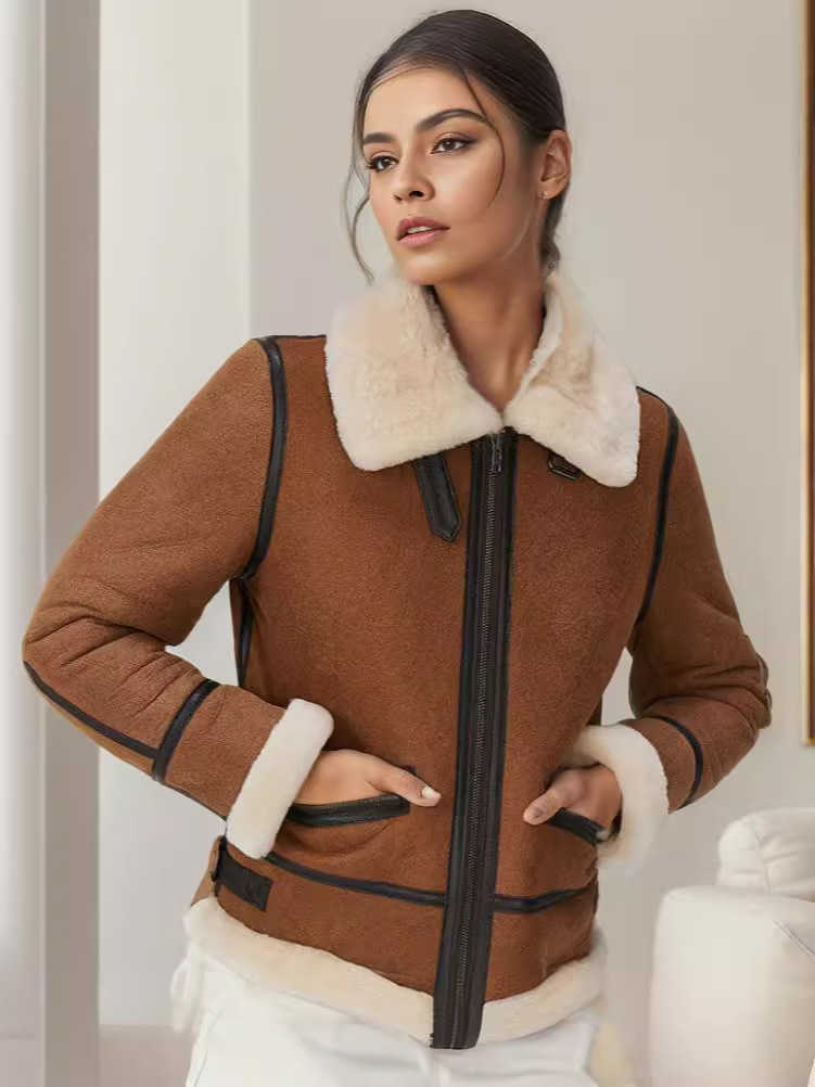 Winter new short leather coat with fur; thickened fur coat; L251226