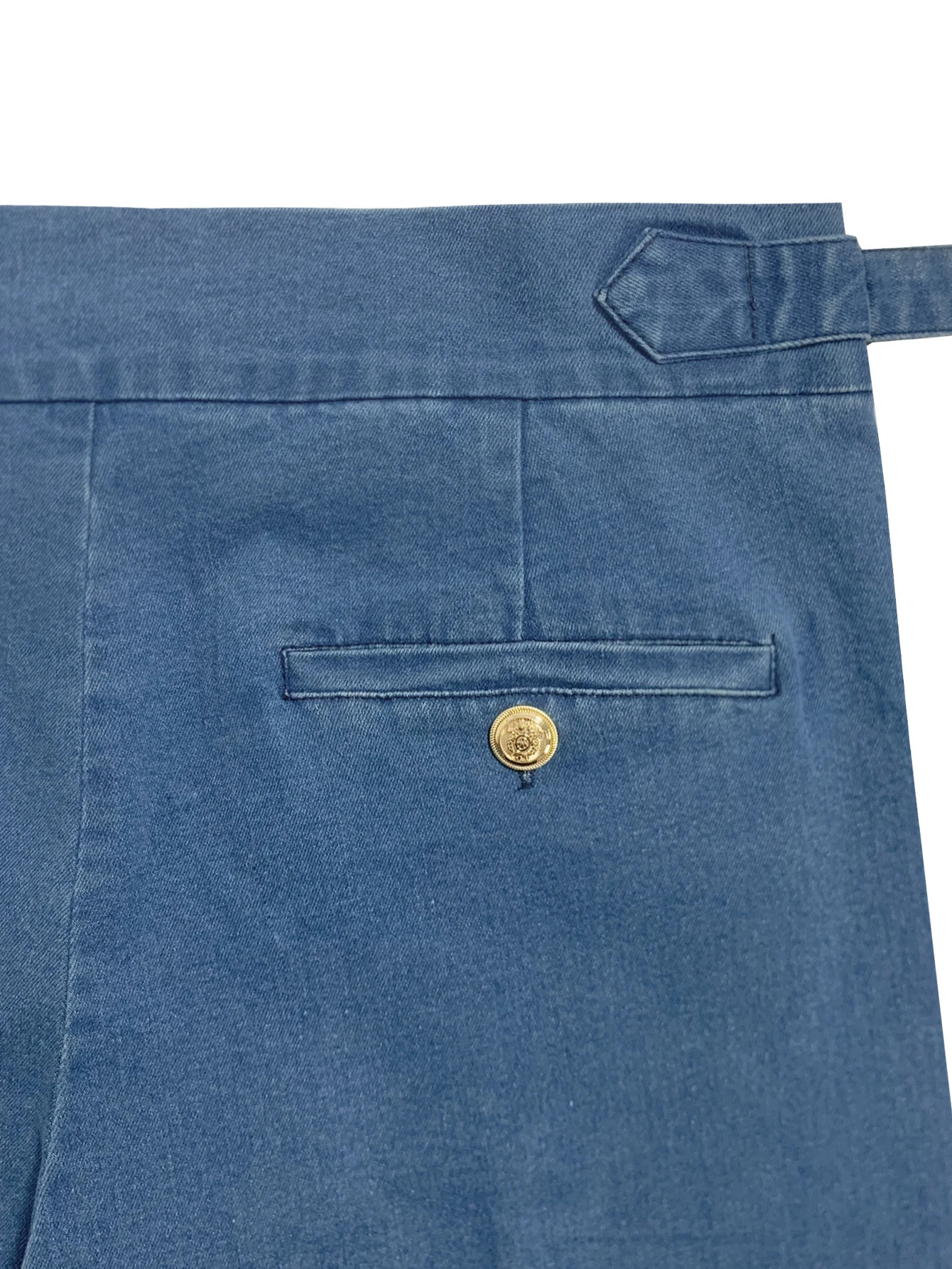 Mens HighWaist Dress Pants Autumn Winter Style Elegant Italian Neapolitan Plain Button Pleated High Waist Jeans Busi 251226