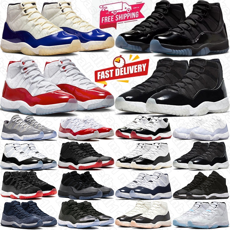 free shipping basketball shoes 11s gamma blue 11 mens trainers Cherry Cool Grey Bred High Low Bred designer sneakers with box wholesale womens men space jam concord 11