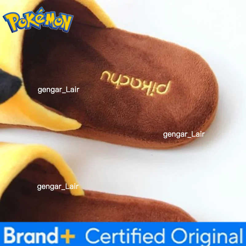 Pokemon Pikachus Slippers Women Soft Home Cotton Slipper Winter Indoor Light Comfort Floor Shoes Cartoon Women Shoes W251226