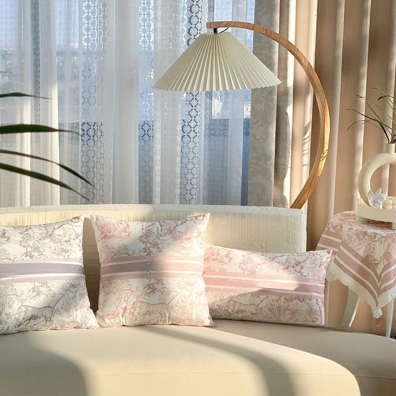 Modern Light Luxury Throw Bedside Sofa Lumbar Pillow Cushion Nordic Living Room Bedroom Office without core Designer