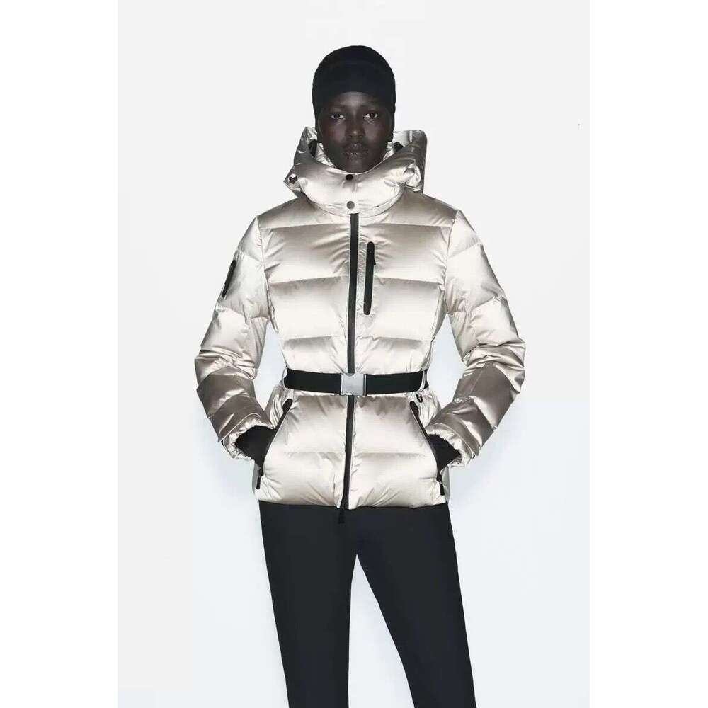 2025 Warm Cotton Jaet Ski Suit with Belt Stand Collar Coat Polyester Fabric Long Sve Zipper Closure Color Commute Sle WKERSIY