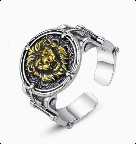 Unique Mens Fashion Black Ring Africa Grassland Lion Jewelry Fathers Day Anniversary Gift Banquet Party Band Rings 250604