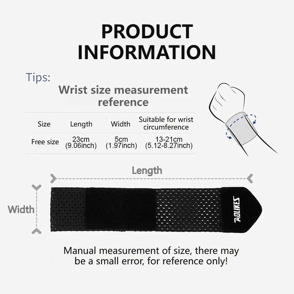 AOLIKES Wrist Band Support Sleeve Gym Support Wrist Brace Wrap Breathable Elastic Compression Bandage Hand Sport Wristband M251226
