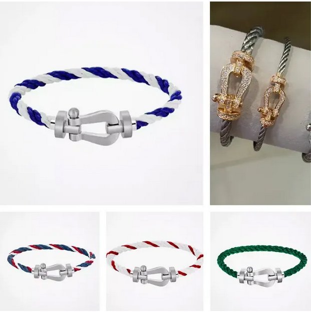 Niche designer bracelet K gold buckle chain bracelet designer classic punk silver bracelet interlocking luxury jewelry street retro jewelry women