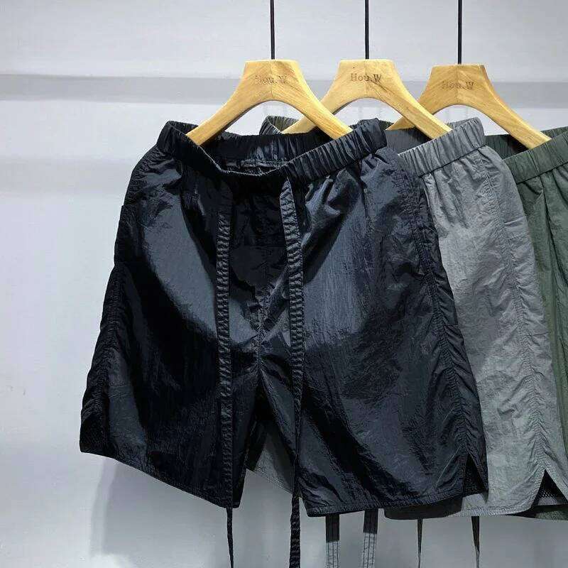 Sports Thin Quick Dry Breathable Casual Classic Resistant Pants Drawstring Beach Cargo Shorts Men Clothing