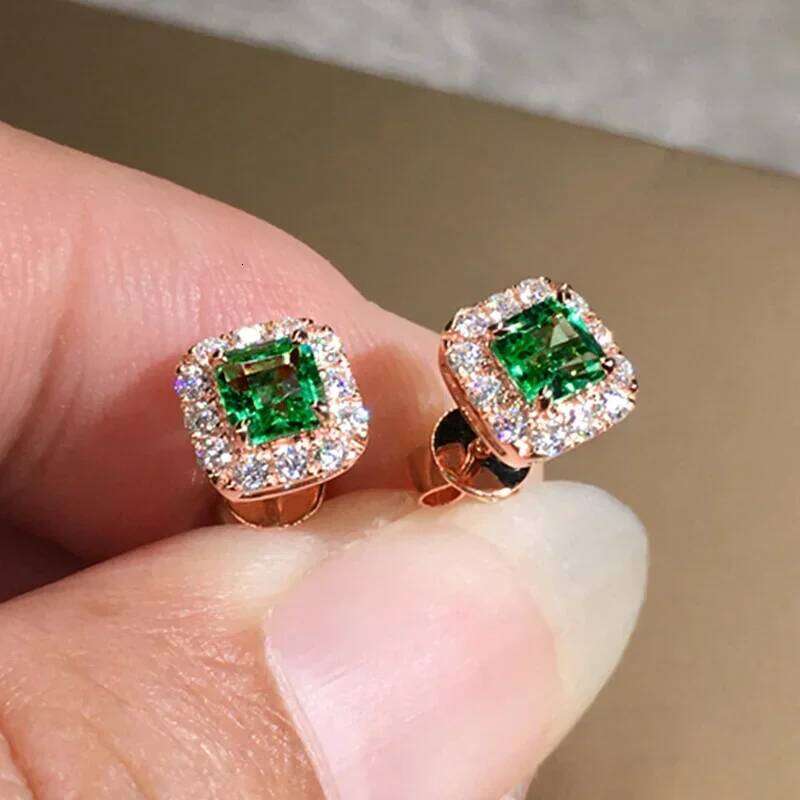 Bright Zirconia Ear Studs Lady Wedding Ceremony Accessories Fashion Women Versatile Earrings for Daily Life 25H1226