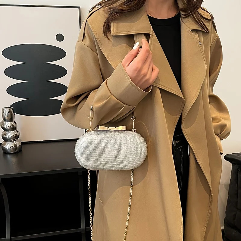 Light sequined hand-held dinner bag elegant style bag high-end chain single-shoulder crossbody bag 251223