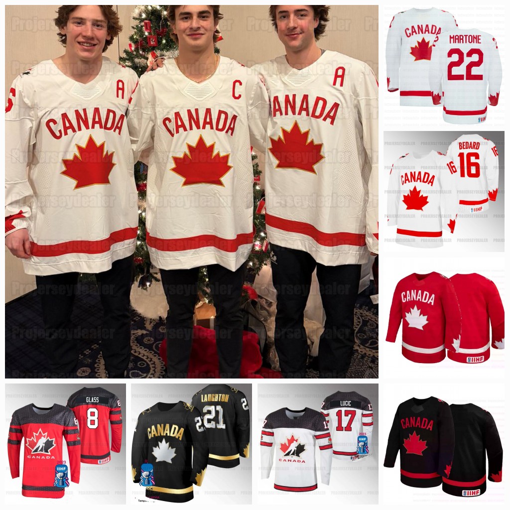 22 Porter Martone Team Canada 2026 World Juniors Hockey Jersey Gavin McKenna Cole Beaudoin Harrison Brunicke Zayne Parekh Carter George