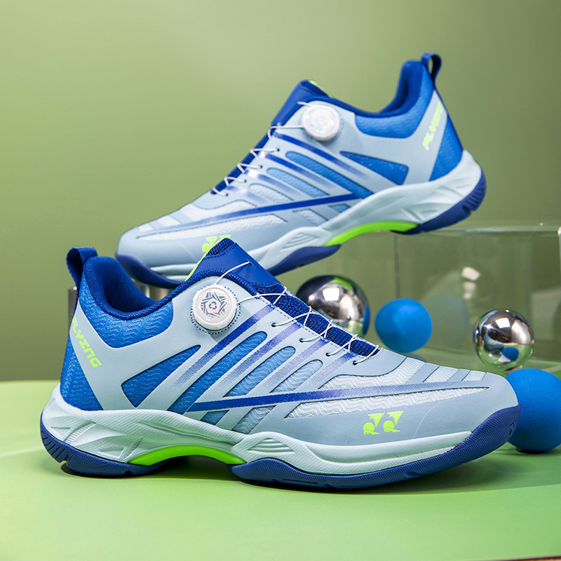 Women's sports shoes and outdoor shoes New Badminton with Rotating Buttons, Professional Competition Training Table Tennis Shoes, Non-slip Wear-r