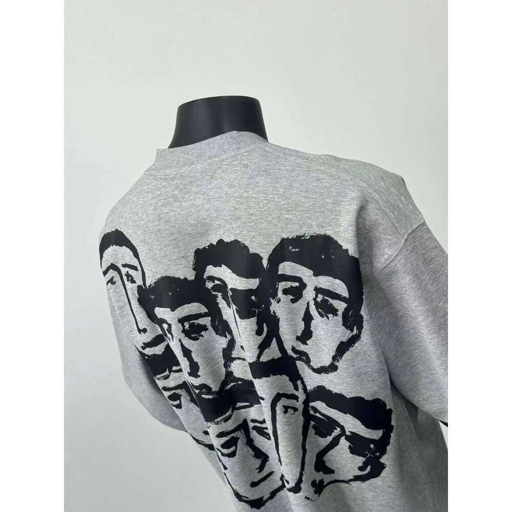 Men's Pure Cotton Grey Short Sleeve T-Shirt With Print