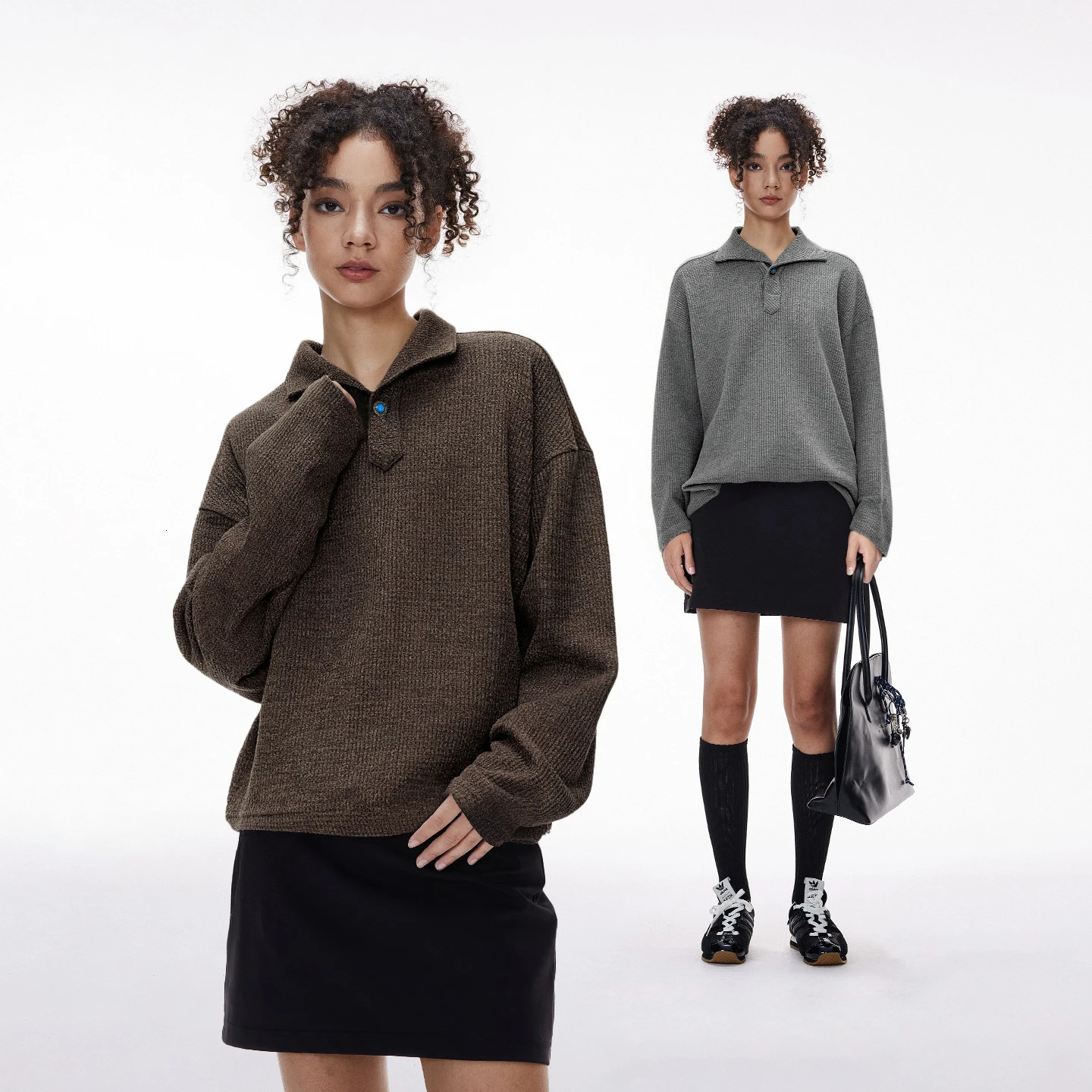 INFLATION Mens Autumn Italian Style Polo Shirt Old Money Vintage Relaxed Fit Long Sleeve Casual T-Shirt 251222