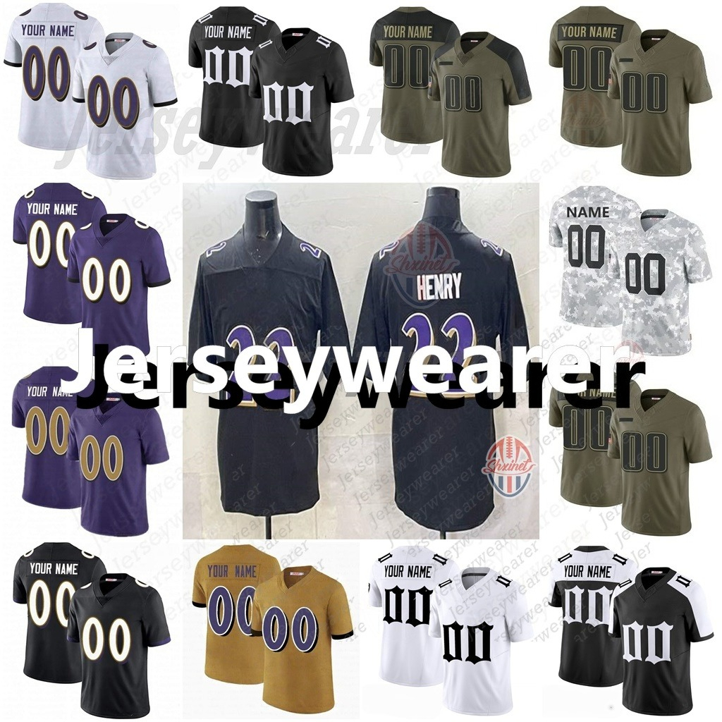 Custom Football Jersey Jackson Henry22 Hamilton Flowers Ray Lewis Reed Wiggins Smith0 Tucker Football Jerseys Stitched Any Name any Number Men Women Y